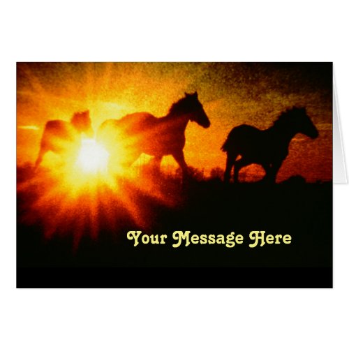 Your Words on Horses at Sunset