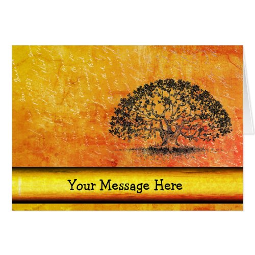 Your Words on Orange Blaze with Tree