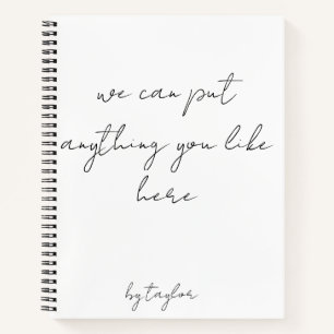 Your Words Personalised Notebook