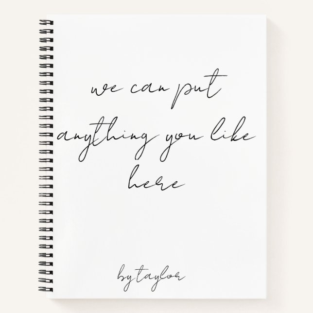 Your Words Personalised Notebook (Front)