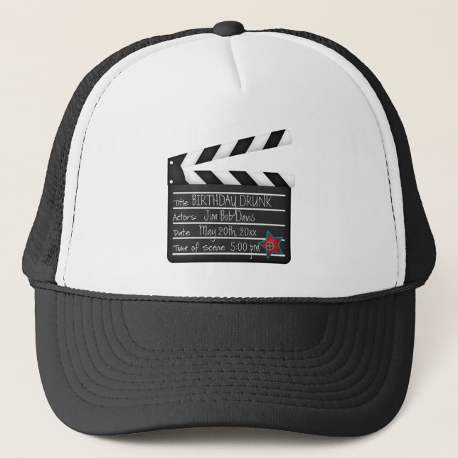 Your Words Personalize Movie Director Clapboard Trucker Hat (Front)