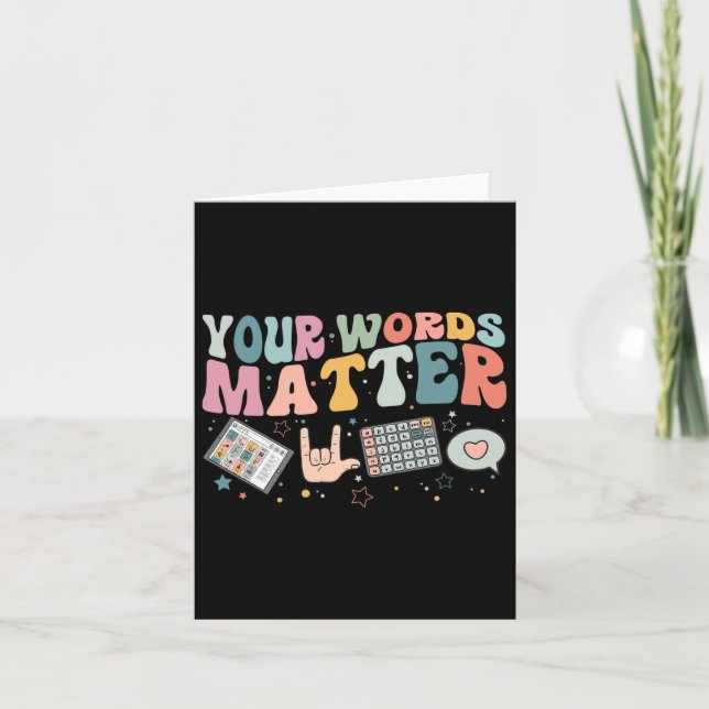 Your Words Problem Speech Therapy Language Patholo Card (Front)