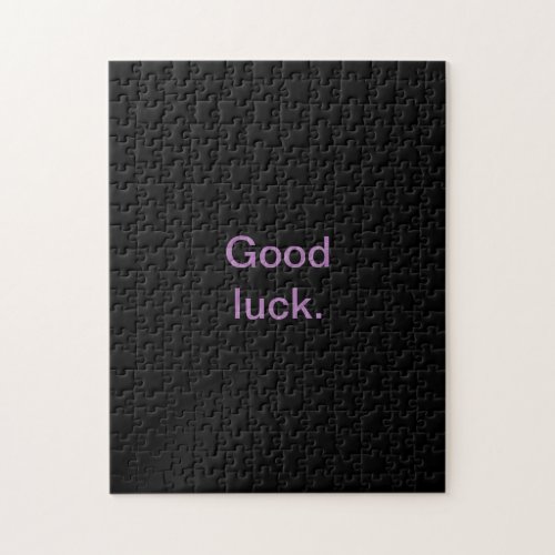 Your Words Template Solid Black Hard Difficult Jigsaw Puzzle