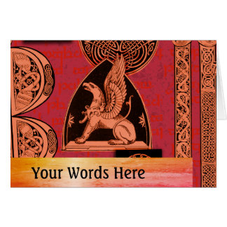 Your Words with Celtic Gryphon Cards