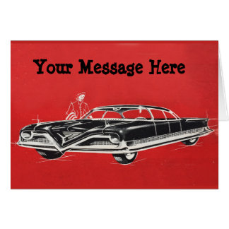 Your Words with Futuristic Black Sedan Cards