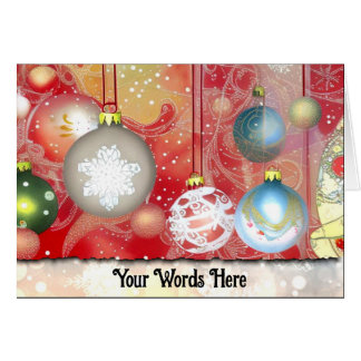 Your Words with Vintage Christmas Ornaments Cards