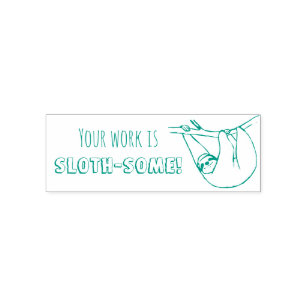 Personalized Self-inking Teacher Stamp Totally Sloth-some