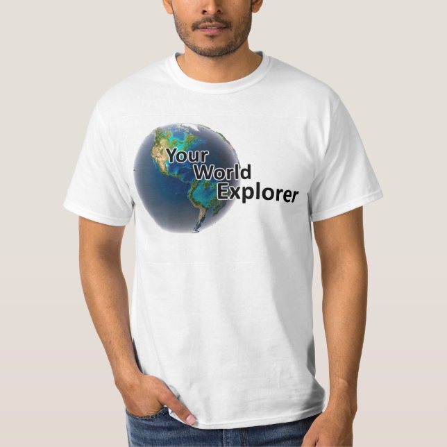 Your World Explorer Male T-Shirt (Front)