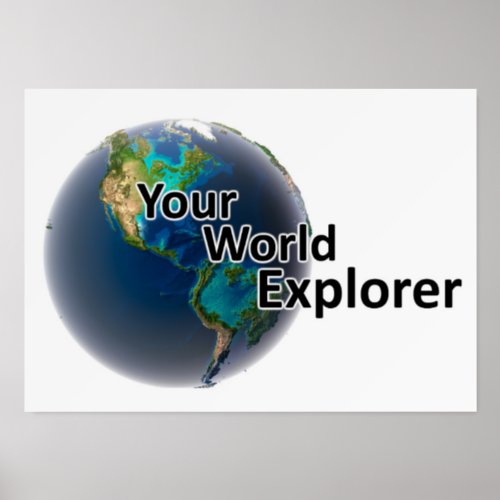 Your World Explorer Wood Block Print