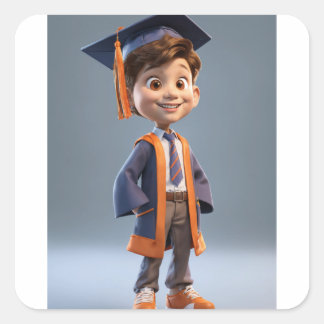 Your World with Vibrant Stickers" Square Sticker