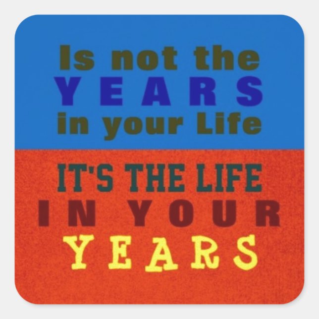 YOUR YEARS ~ Stickers (Front)