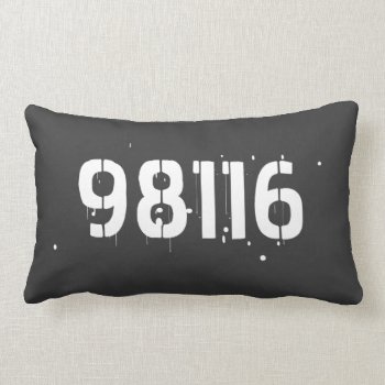 Your Zip Code Lumbar Pillow by snowfinch at Zazzle