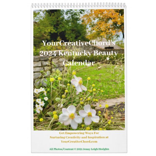 YourCreativeChord Kentucky Beauty 2024 Calendar