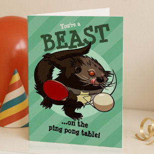 You're A Beast! Ping Pong Binturong Bearcat Cards