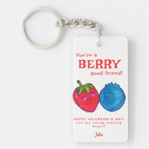 You're a Berry Good Friend Sweet Valentines Photo Keychain