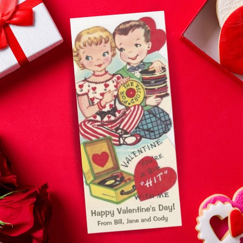 Youre a Big Hit With Me Custom Vintage Valentine