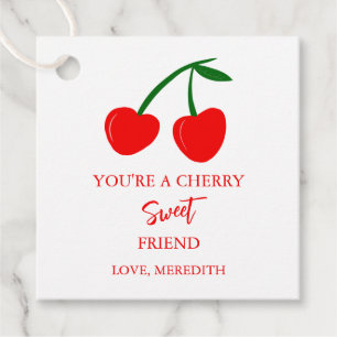 You're a Cherry Sweet Friend Valentine Favor Tags