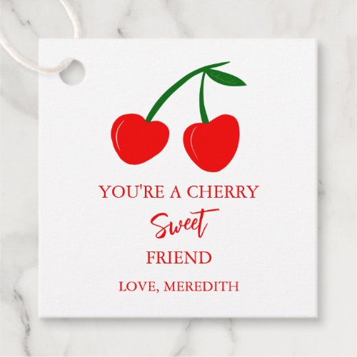 Youre a Cherry Sweet Friend Valentine Favor Tags