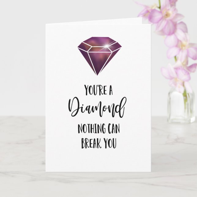 you're a diamond sympathy card cancer illness loss (Orchid)