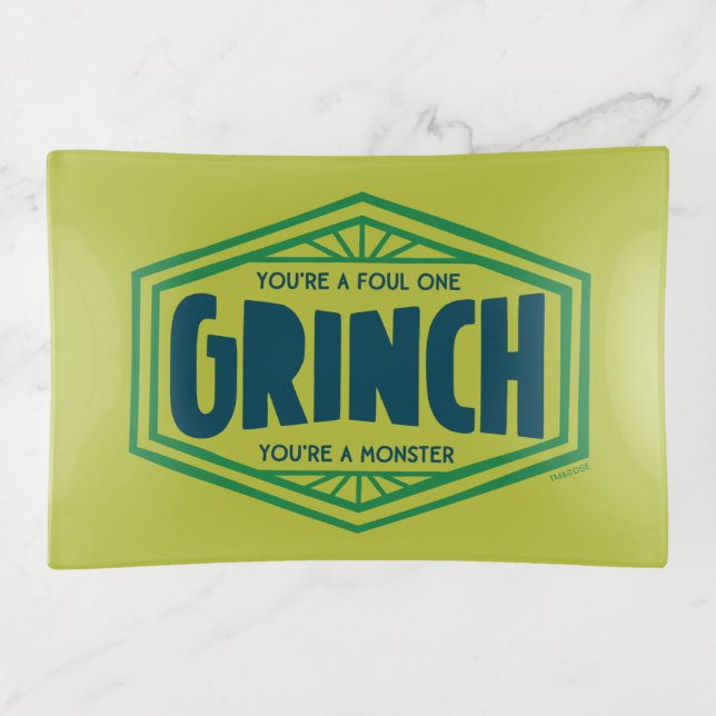 You're a Foul One Grinch Trinket Tray (Front)