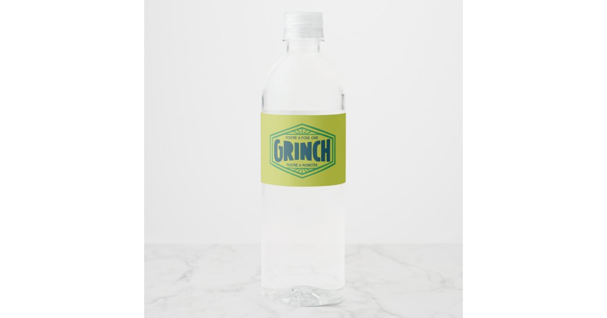 The Grinch Water Bottle Labels 