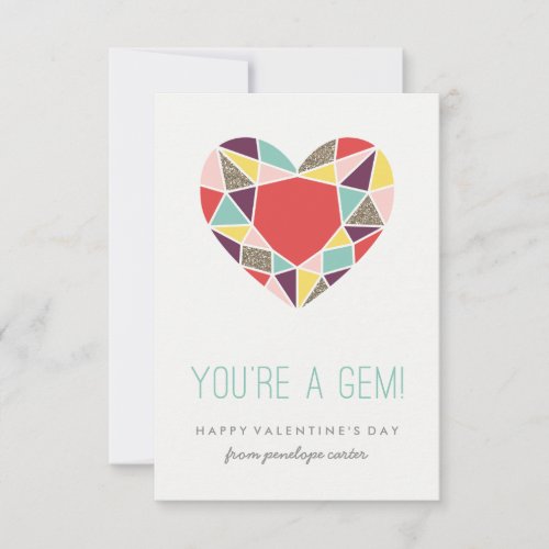 Youre a Gem Classroom Valentine _ Plum Invitation