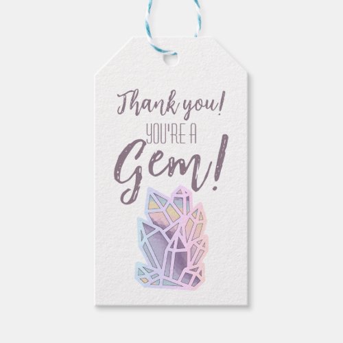 Youre A Gem Thank You Appreciation Favor Gift Tags