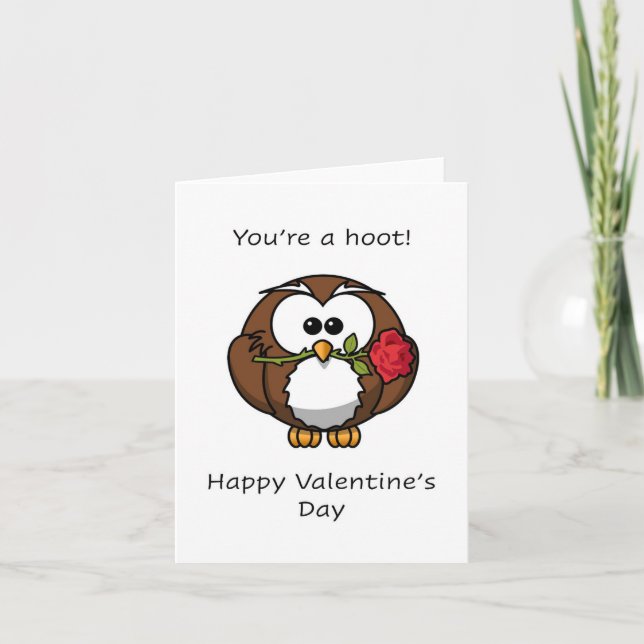 You're a hoot, Happy Valentines Day Card (Front)