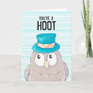 You're a Hoot Owl Personalized Valentine's Day Card