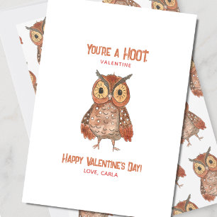 You're a Hoot Owl Valentine's Day Holiday Card