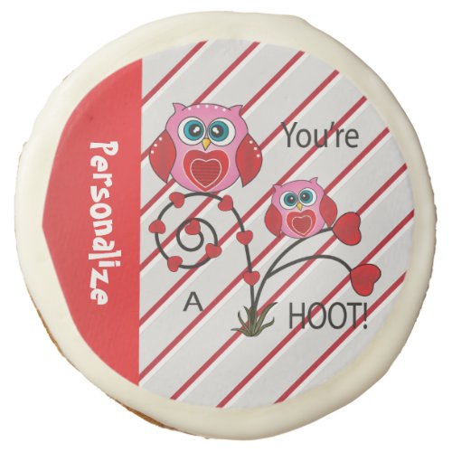 Youre a Hoot Valentine Owl Sugar Cookie