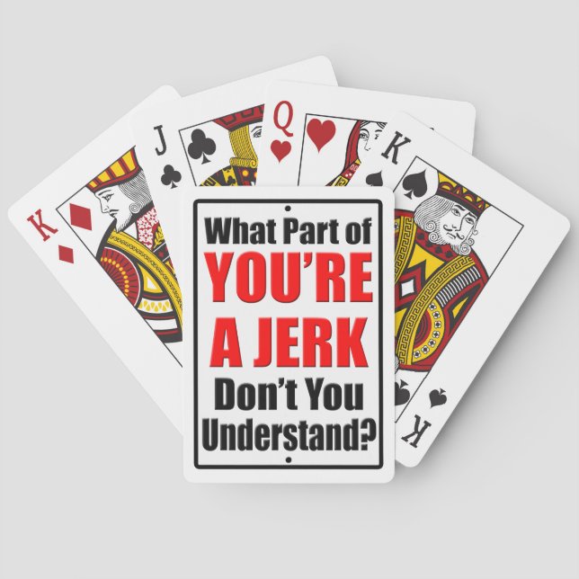You're a Jerk Poker Cards (Back)