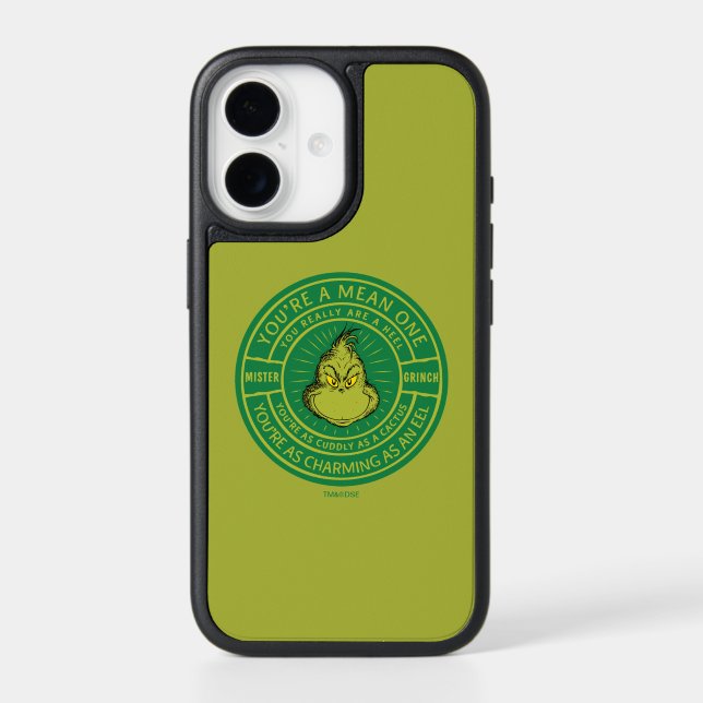You're a Mean One Mister Grinch Badge Otterbox iPhone Case (Back)