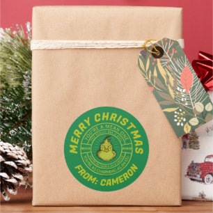 You're a Mean One Mister Grinch Merry Christmas Classic Round Sticker