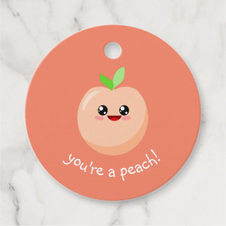 You're a peach! favor tags