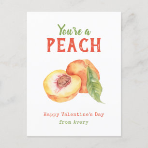 You're a Peach Kids School Valentine's Day Cards