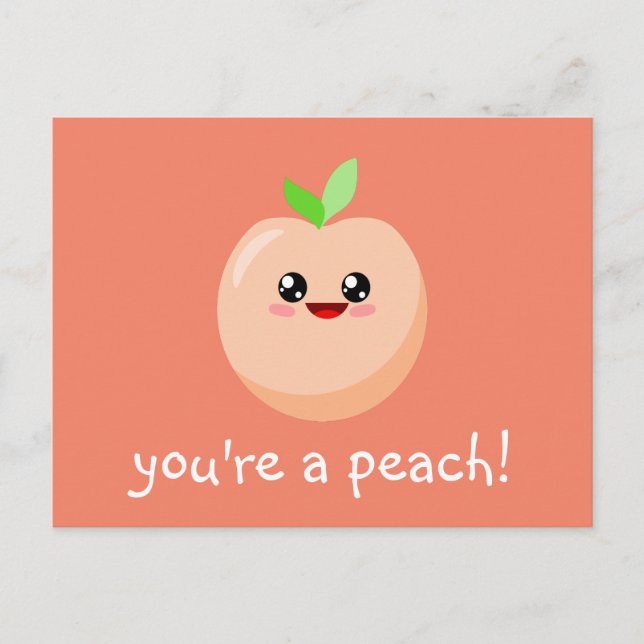You're a peach! postcard (Front)