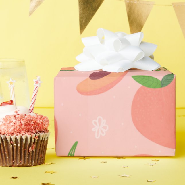 You're A Peach  Wrapping Paper (Birthday Party)