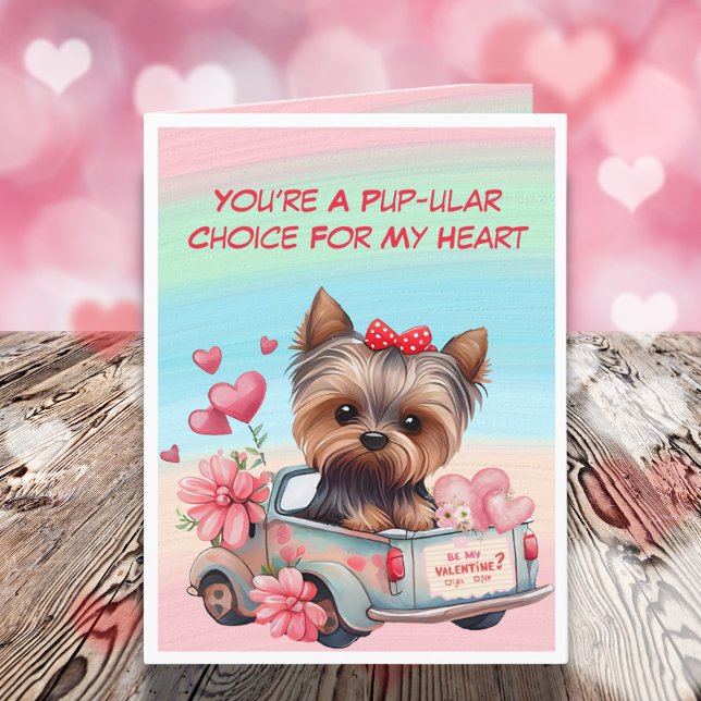 Youre A Pupular Choice For My Heart Dog Valentine Holiday Card (When they’re the only one who makes your heart do zoomies.)