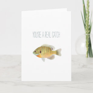 Quiet A Catch Fishing Pun Funny Valentine's Day Holiday Card