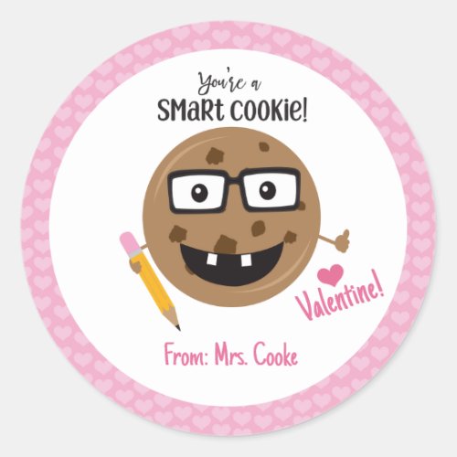 Youre a Smart Cookie Cute Kids Classroom Teacher Classic Round Sticker