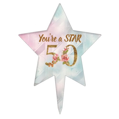 Youre A Star 50th Birthday Cake Topper