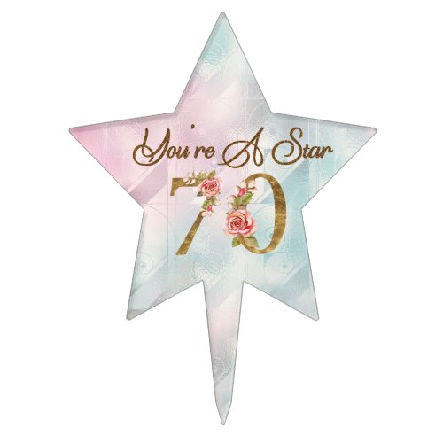 Youre A Star 70th Birthday Cake Topper