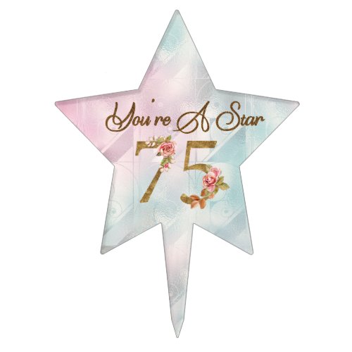 Youre A Star 75th Birthday Cake Topper