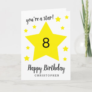 You're a Star 8th Birthday Card