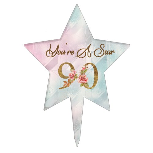 Youre A Star 90th Birthday Cake Topper