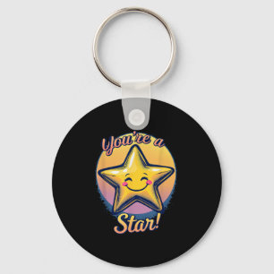 You're A Star Compliment Day Motivational Design Keychain