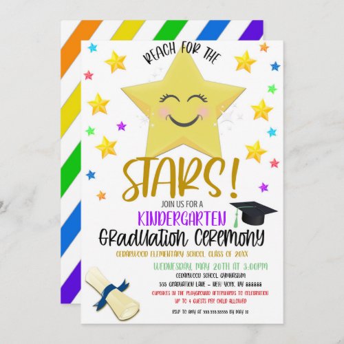 Youre A Star kids Grad Ceremony invite