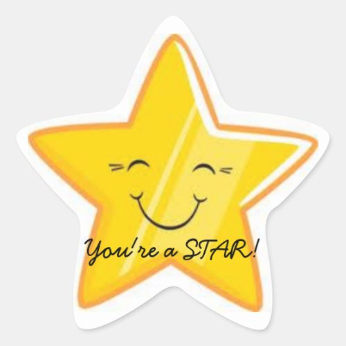 YOURE A STAR STAR STICKER