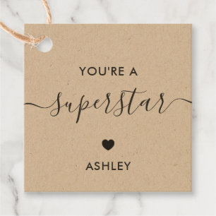 You're a Superstar Gift Tags, Super Star Kraft Favor Tags